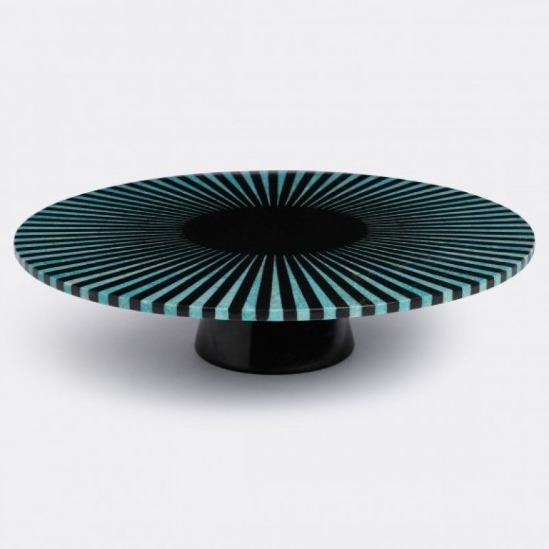 Amazonite stripe platter